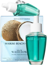 Bath and Body Works New Look! Waikiki Beach Coconut Wallflowers 2-Pack Refills