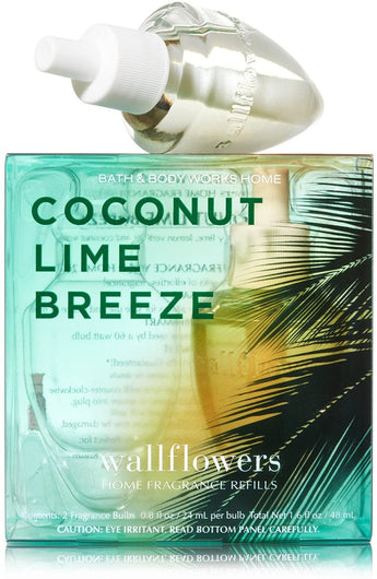 Bath & Body Works Wallflowers Home Fragrance Refill Bulbs Coconut Lime Breeze 2 Pack