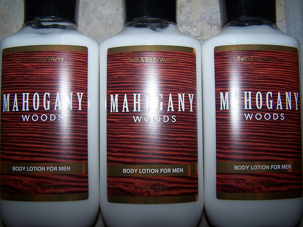 Lot of 3 Bath Body Works Mahogany Woods For Men Body Lotion 8 fl