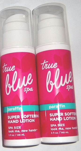 Set of 2 Bath and Body Works True Blue Spa Paraffin Hand Lotion 5 Ounce Each Look Ma New Hands Hot Pink Pump Bottles