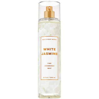 Bath and Body Works WHITE JASMINE Fine Fragrance Mist 8 Fluid Ounce (2019 Limited Edition)