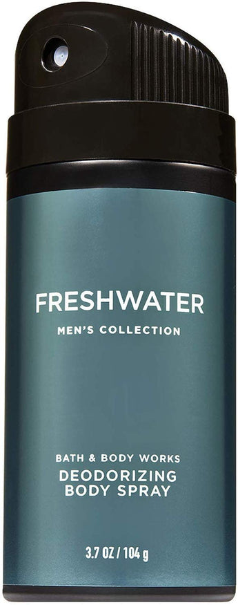 Bath and Body Works Mens Collection FRESHWATER Deodorizing Body Spray 3.7 Ounce
