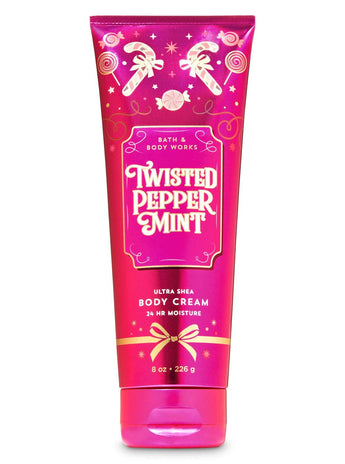 Bath and Body Works Twisted Peppermint Ultra Shea Body Cream 8 Oz.