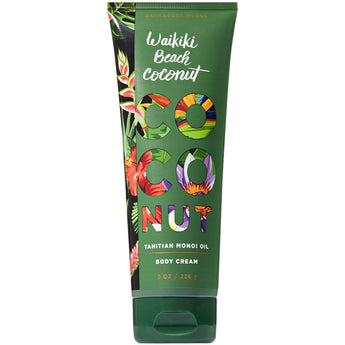 Bath and Body Works for 2018 Waikiki Beach Coconut Body Cream w Tahitian Monoi Oil 8 oz