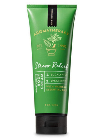 Bath & Body Works Aromatherapy Stress Relief Eucalyptus Spearmint Body Cream 8 Ounce