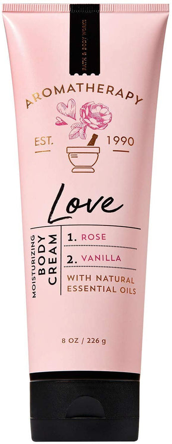 Bath and Body Works Aromatherapy LOVE - ROSE + VANILLA Body Cream 8 Ounce