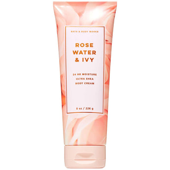 Bath and Body Works ROSE WATER & IVY Ultra Shea Body Cream 8 Ounce (2019 Limited Edition)