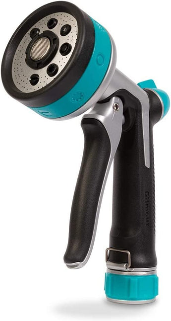 Gilmour 825702-1001 Swivel Connect Watering Nozzel, Front Trigger, Black/Aqua