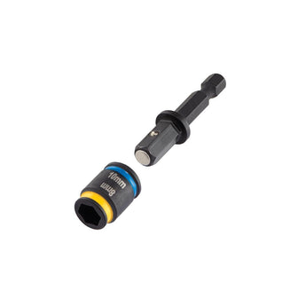 Malco MSH_CM2 Metric 8mm & 10mm 2in, 4in or 6 in. Shaft Lengths Cleanable, Reversible, Magnetic, Impact Rated Hex Nut Driver | Flip Bit | Flip Socket
