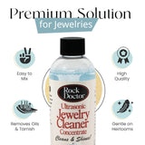 Rock Doctor Ultrasonic Jewelry Cleaner Concentrate – Gentle Solution for Diamonds, Gold, Silver, Pearls, & Precious Stones – Restores Sparkle & Shine – 8 oz