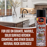 Rock Doctor Granite Polish Spray and Surface,18 oz. Can Polish Tile, Marble, Kitchen Countertop, and Natural Stone Surfaces, Streak-Free Shine