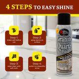 Rock Doctor Granite Polish Spray and Surface,18 oz. Can Polish Tile, Marble, Kitchen Countertop, and Natural Stone Surfaces, Streak-Free Shine