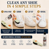 Rock Doctor Shoe Cleaner Solution with Brush, Sneaker Cleaner & Suede Shoe Cleaner for Leather, Mesh, Canvas, Tennis Shoes, Boots & White Sneakers - Liquid Footwear Care Formula, 8 fl oz / 237 ml