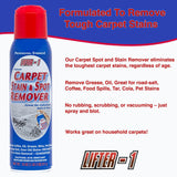 LIFTER-1 Carpet Stain and Red wine Remover and Spot Treatment for Oil, Grease, Urine, Cleaning Performance for Rugs, Upholstery, Fabrics Pack of 2