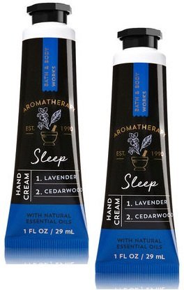 Bath and Body Works 2 Pack Aromatherapy Sleep Lavender & Cedarwood Hand Cream. 1 oz