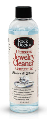 Rock Doctor Ultrasonic Jewelry Cleaner Concentrate – Gentle Solution for Diamonds, Gold, Silver, Pearls, & Precious Stones – Restores Sparkle & Shine – 8 oz