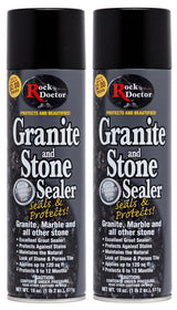 Rock Doctor Granite Sealer for Marble, Stone, and Tile Countertops, Streak-Free Finish with Stain Resistant Moisture Protection, Interior and Exterior Use, Pack of 2