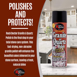 Rock Doctor Granite Polish Spray and Surface,18 oz. Can Polish Tile, Marble, Kitchen Countertop, and Natural Stone Surfaces, Streak-Free Shine