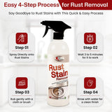 Rock Doctor Rust Stain Remover Spray - Professional-Strength 24oz- Instantly Dissolves Rust & Metal Stains on Sinks, Toilets, Bathtubs, Fabric, Carpet, Appliances, Lime & Rust Removers