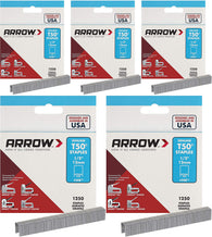 Arrow Fastener 508 Genuine T50 1/2-Inch Staples, 5 Pack