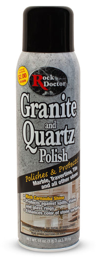 Rock Doctor Granite Polish Spray and Surface,18 oz. Can Polish Tile, Marble, Kitchen Countertop, and Natural Stone Surfaces, Streak-Free Shine