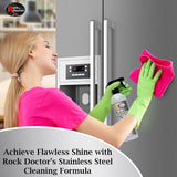 Rock Doctor Stainless Steel Cleaner & Protectant – High Performance Chrome & Aluminum Cleaner, Protects & Shines – Smudge Resistant 24oz 1 Pack Spray Bottle