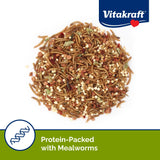 Sunseed Vita Prima Wigglers & Berries Hedgehog Treat - Mealworms for Hedgehogs - Small Animal Trail Mix Snack