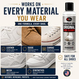 Rock Doctor Shoe Cleaner Solution with Brush, Sneaker Cleaner & Suede Shoe Cleaner for Leather, Mesh, Canvas, Tennis Shoes, Boots & White Sneakers - Liquid Footwear Care Formula, 8 fl oz / 237 ml