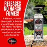 Rock Doctor Master Grill Grate Cleaner, 24 oz. Cleaning Spray for Drip Pans, Oven Grates, Smokers, and Components, Non-Abrasive Liquid Solution Removes Grease, Grime, and Dried Food – Pack of 1