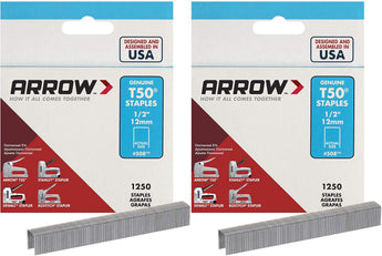 Arrow Fastener 508 Genuine T50 1/2-Inch Staples, 2 Pack