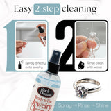 Rock Doctor Ultrasonic Jewelry Cleaner Concentrate – Gentle Solution for Diamonds, Gold, Silver, Pearls, & Precious Stones – Restores Sparkle & Shine – 8 oz
