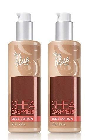 Lot of 2 Bath and Body Works True Blue Spa Shea Cashmere Body Lotion 8oz.