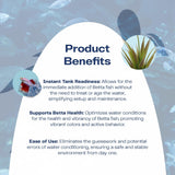 Activ Betta Water for Aquarium Décor, 33.8 fl.oz. - Premium Water Conditioner for Betta Fish Tanks, Enhances Water Quality and Aquatic Health (Pack of 2)