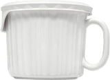 Corningware Plastic 20-Ounce Oven Safe Meal Mug with Vented Lid, French White