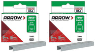 Arrow Fastener 276 Genuine JT21/T27 3/8-Inch Staples, 1,000-Pack (Sеt оf Тwо)