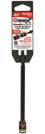 Malco 5/16 & 3/8 x 4" Dual Sided Hex Driver~ Cleanable, Reversible, Magnetic. Easy to Clean- MSHXLC1