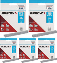 Arrow Fastener 506 Genuine T50 3/8-Inch Staples, 1250-Pack - 5 Pack