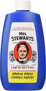 Mrs. Stewart's Concentrated Liquid Bluing, Non Toxic Laundry Whitener, 8-ounce Bottle (Pack of 2)
