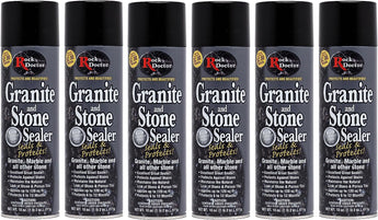 Rock Doctor Granite Sealer for Marble, Stone, and Tile Countertops, Streak-Free Finish with Stain Resistant Moisture Protection, Interior and Exterior Use, Pack of 6