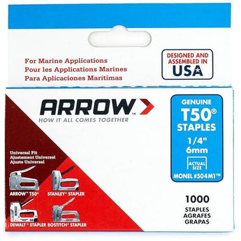 Arrow Fastener 504M1 0.25 in. Monel Staple - BAX of 1000- Pack of 5