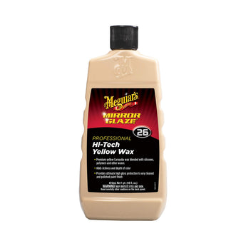 Meguiar’s Professional Hi-Tech Yellow Wax M2601 - Pro Yellow Carnauba Wax with a Deep Gloss & Shine and a Long-Lasting Protection, Easy to Use Liquid Wax with Professional Results, 1 Gal, 128 Oz