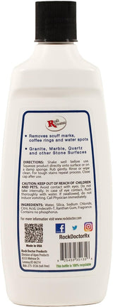 Rock Doctor Granite & Quartz Spot & Ring Remover Bottle and Stain Treatment for Coffee, Water, and Scuff Marks, Water spots, Rings. Works on Marble and other stones. Pack of 1