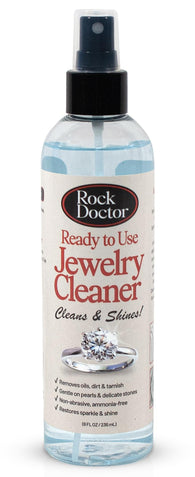 Rock Doctor Ultrasonic Jewelry Cleaner Concentrate – Gentle Solution for Diamonds, Gold, Silver, Pearls, & Precious Stones – Restores Sparkle & Shine – 8 oz