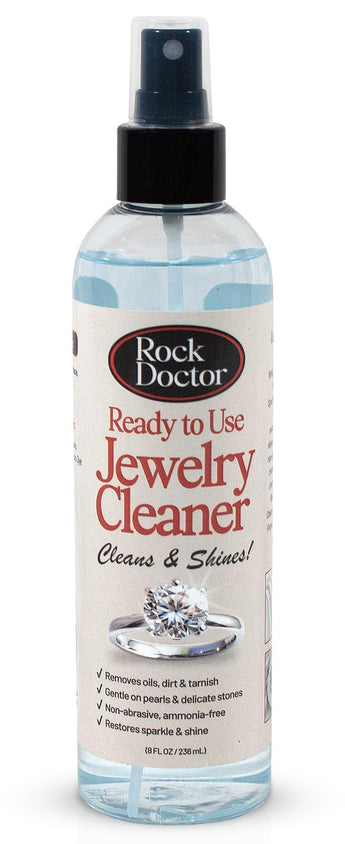 Rock Doctor Ultrasonic Jewelry Cleaner Concentrate – Gentle Solution for Diamonds, Gold, Silver, Pearls, & Precious Stones – Restores Sparkle & Shine – 8 oz