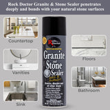Rock Doctor Granite Sealer for Marble, Stone, and Tile Countertops, Streak-Free Finish with Stain Resistant Moisture Protection, Interior and Exterior Use, Pack of 2