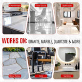 Rock Doctor Granite & Quartz Care Kit, 3 Piece Maintenance Stone Care Combo Kit – Cleans & Renews Marbel, Travertine, Tile and All Other Stone, Fresh, Pack of 3, 54.0 Ounce
