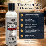 Rock Doctor Shoe Cleaner Solution with Brush, Sneaker Cleaner & Suede Shoe Cleaner for Leather, Mesh, Canvas, Tennis Shoes, Boots & White Sneakers - Liquid Footwear Care Formula, 8 fl oz / 237 ml