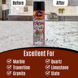 Rock Doctor Granite Polish Spray and Surface,18 oz. Can Polish Tile, Marble, Kitchen Countertop, and Natural Stone Surfaces, Streak-Free Shine