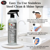 Rock Doctor Stainless Steel Cleaner & Protectant – High Performance Chrome & Aluminum Cleaner, Protects & Shines – Smudge Resistant 24oz 1 Pack Spray Bottle