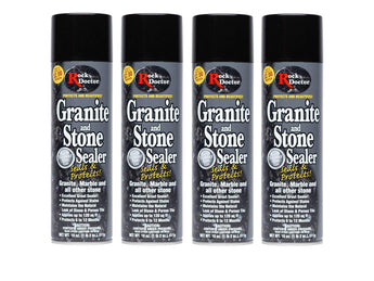 Rock Doctor Granite Sealer for Marble, Stone, and Tile Countertops, Streak-Free Finish with Stain Resistant Moisture Protection, Interior and Exterior Use, Pack of 4